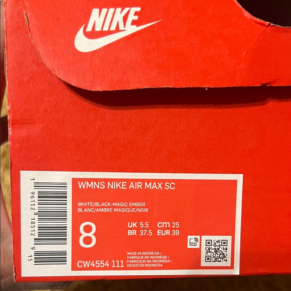 Nike Air Max SC in White, Black, and Red